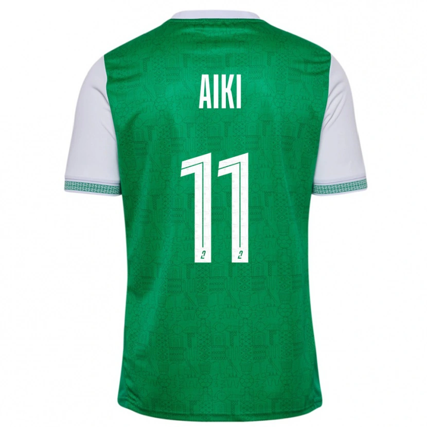 Danxen Niño Camiseta Ayman Aiki #11 Verde Blanco 1ª Equipación 2025/26 La Camisa México