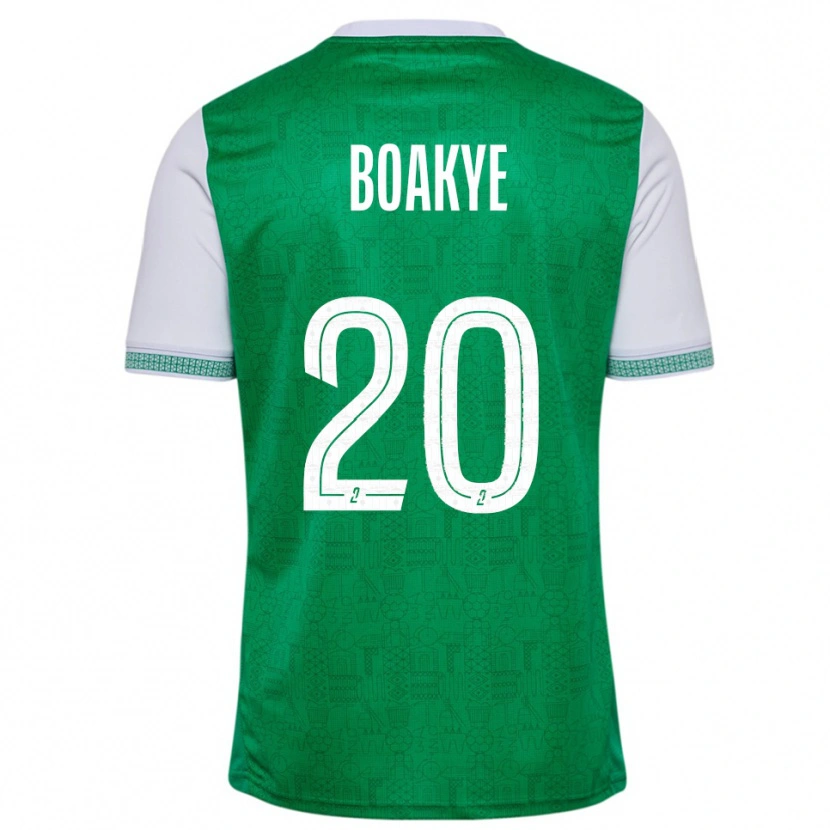 Danxen Niño Camiseta Augustine Boakye #20 Verde Blanco 1ª Equipación 2025/26 La Camisa México