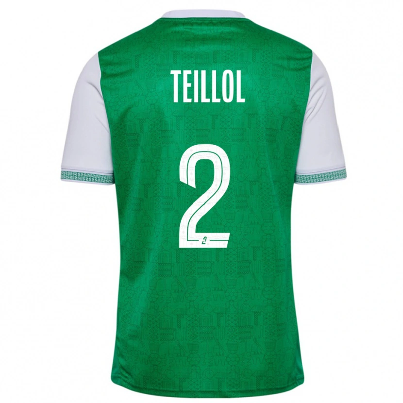 Danxen Niño Camiseta Tom Teillol #2 Verde Blanco 1ª Equipación 2025/26 La Camisa México