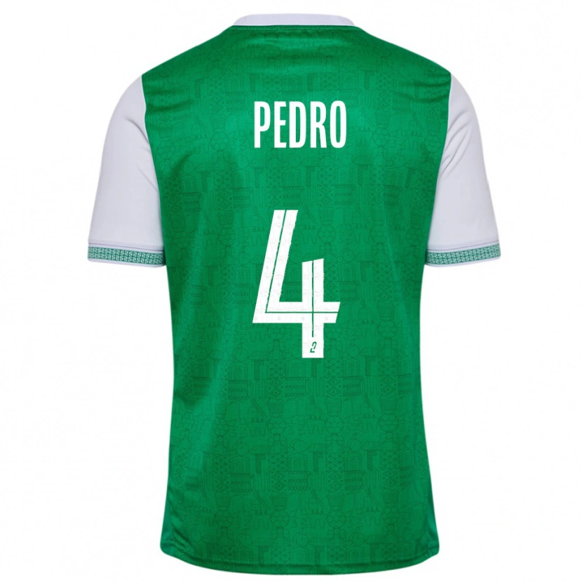 Danxen Niño Camiseta Kévin Pedro #4 Verde Blanco 1ª Equipación 2025/26 La Camisa México