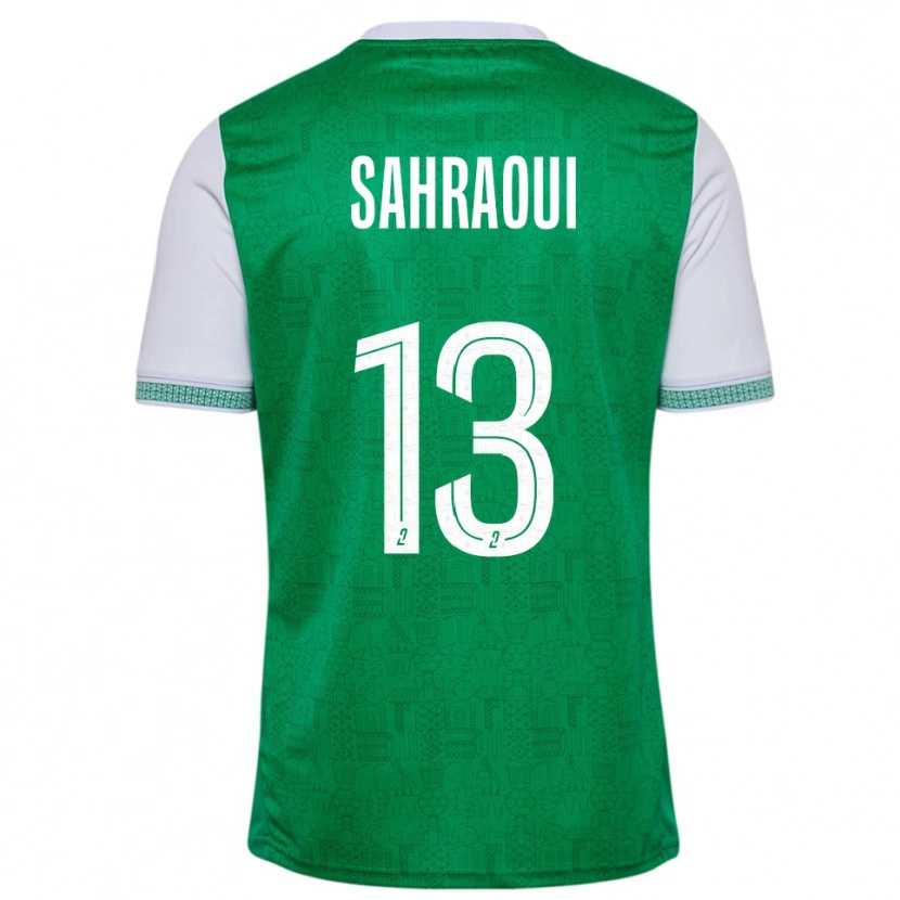Danxen Niño Camiseta Jebryl Sahraoui #13 Verde Blanco 1ª Equipación 2025/26 La Camisa México