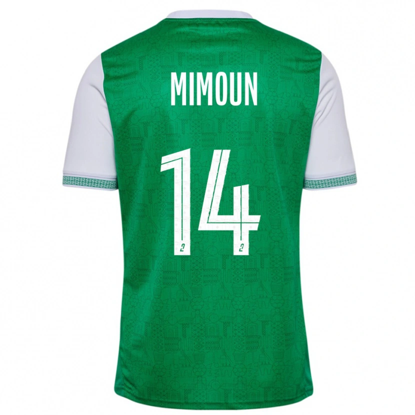 Danxen Niño Camiseta Yanis Mimoun #14 Verde Blanco 1ª Equipación 2025/26 La Camisa México