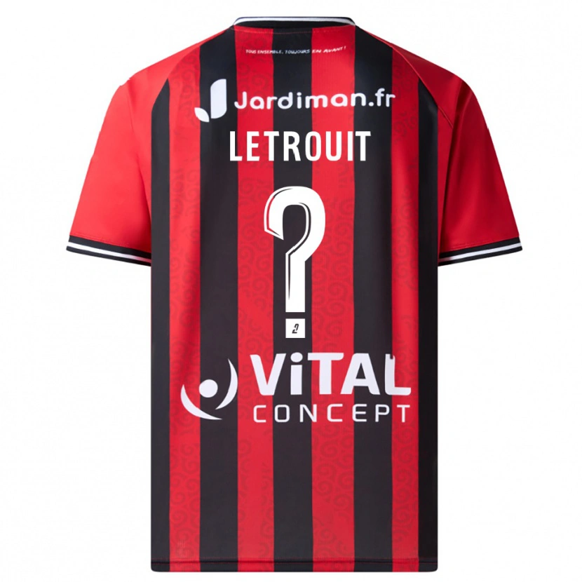 Danxen Niño Camiseta Evan Letrouit #0 Rojo Negro 1ª Equipación 2025/26 La Camisa México