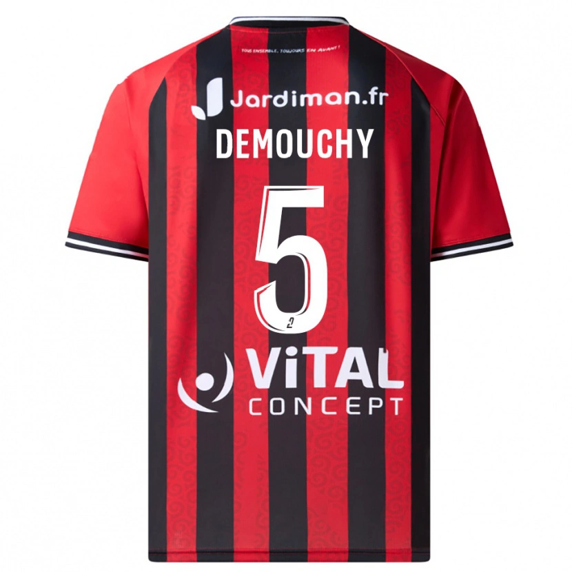 Danxen Niño Camiseta Albin Demouchy #5 Rojo Negro 1ª Equipación 2025/26 La Camisa México