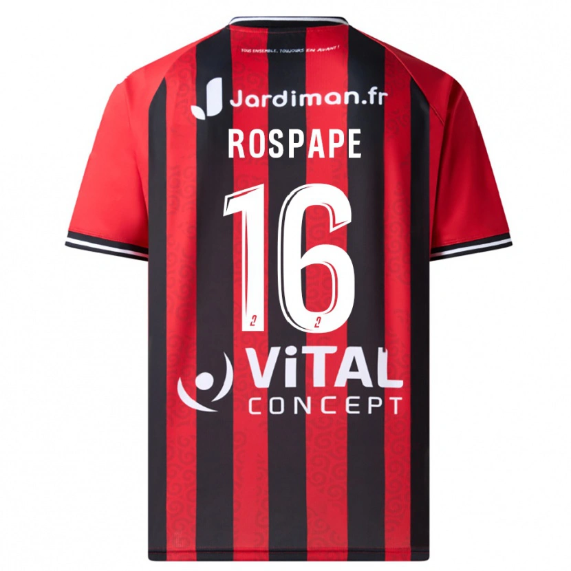 Danxen Niño Camiseta Milo Rospape #16 Rojo Negro 1ª Equipación 2025/26 La Camisa México