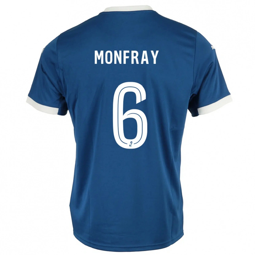 Danxen Niño Camiseta Adrien Monfray #6 Azul Blanco 1ª Equipación 2025/26 La Camisa México