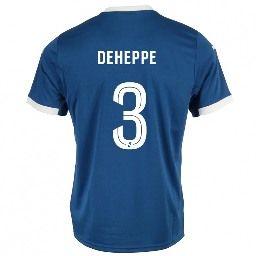 Danxen Niño Camiseta Nathan Deheppe #3 Azul Blanco 1ª Equipación 2025/26 La Camisa México
