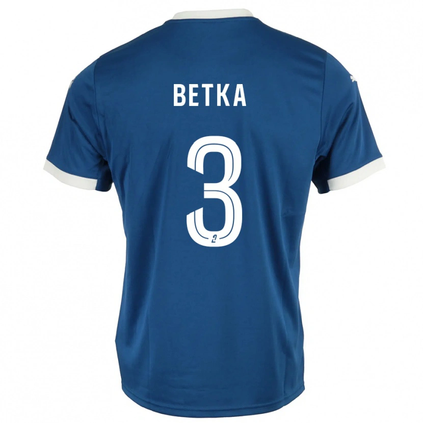 Danxen Niño Camiseta Naël Betka #3 Azul Blanco 1ª Equipación 2025/26 La Camisa México