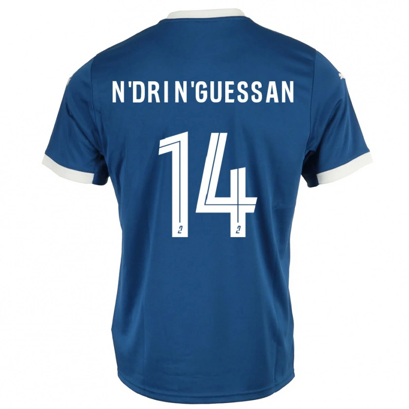 Danxen Niño Camiseta Landry N'dri N'guessan #14 Azul Blanco 1ª Equipación 2025/26 La Camisa México
