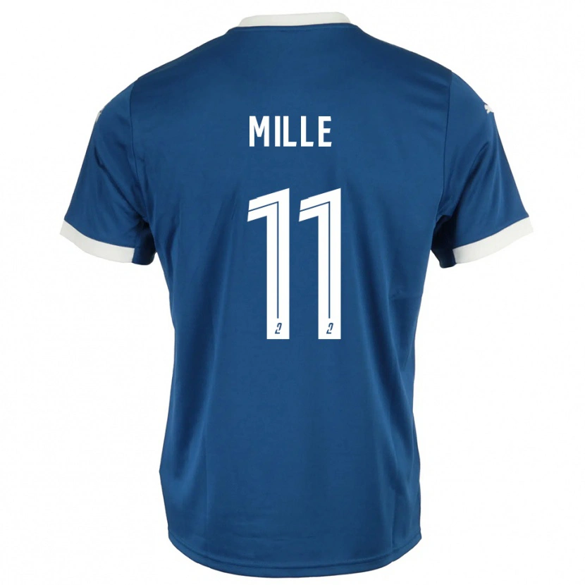 Danxen Niño Camiseta Antoine Mille #11 Azul Blanco 1ª Equipación 2025/26 La Camisa México