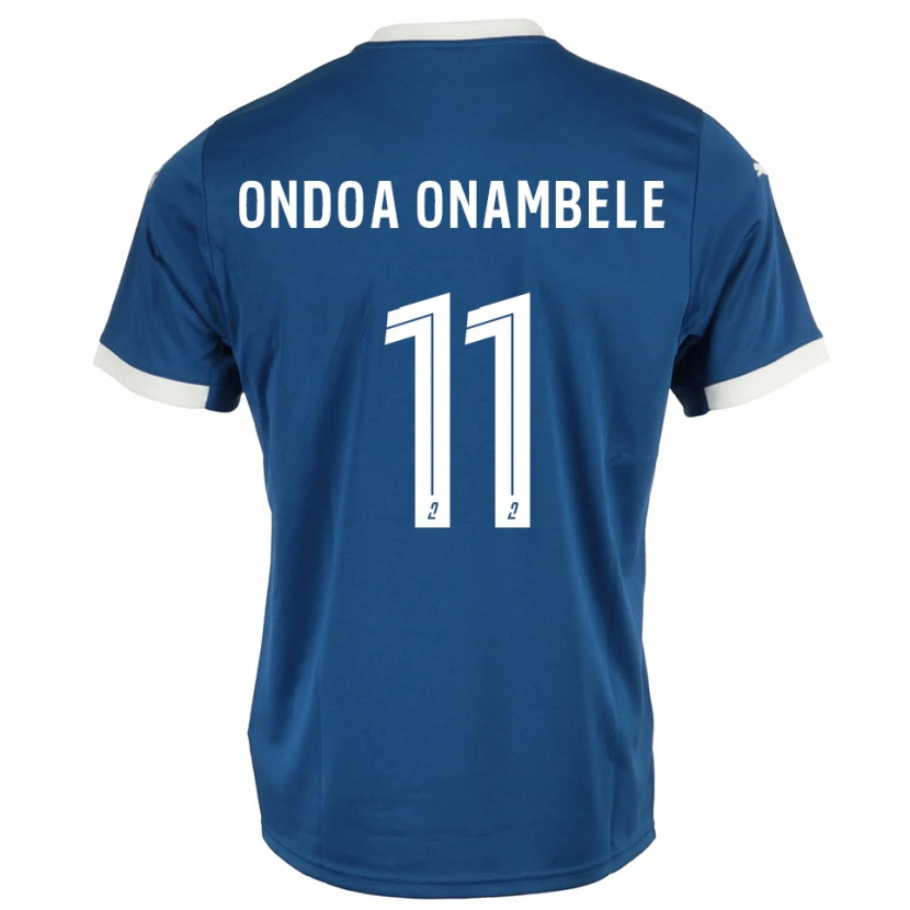 Danxen Niño Camiseta Fred Ondoa Onambele #11 Azul Blanco 1ª Equipación 2025/26 La Camisa México