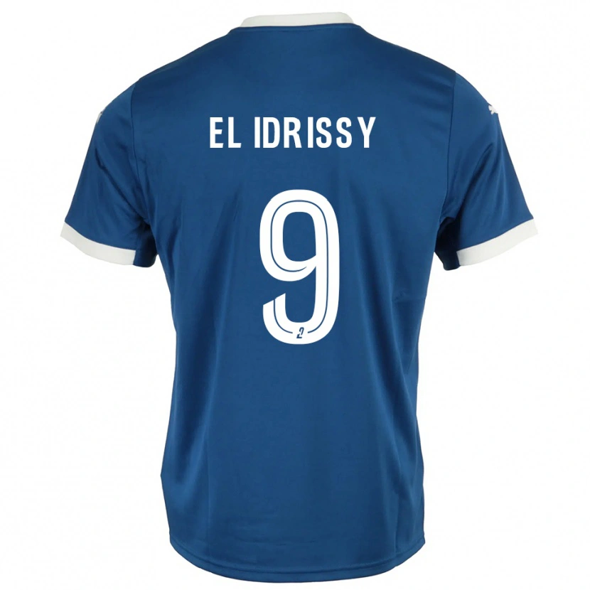Danxen Niño Camiseta Mounaïm El Idrissy #9 Azul Blanco 1ª Equipación 2025/26 La Camisa México