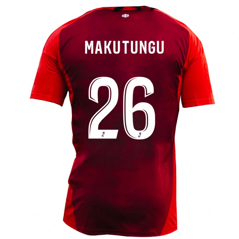 Danxen Niño Camiseta Cédric Makutungu #26 Rojo Borgoña 1ª Equipación 2025/26 La Camisa México