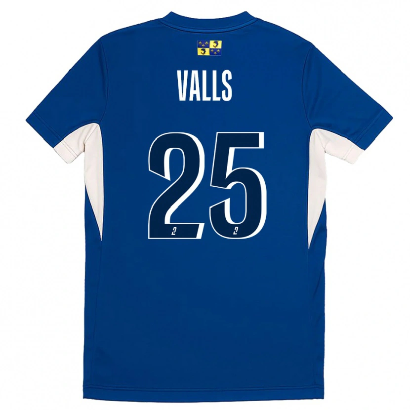Danxen Niño Camiseta Théo Valls #25 Azul Azul Marino 1ª Equipación 2025/26 La Camisa México