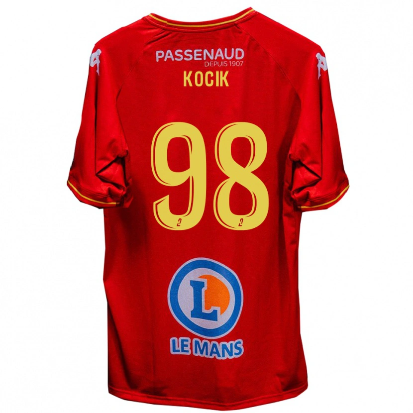 Danxen Niño Camiseta Nicolas Kocik #98 Rojo Amarillo 1ª Equipación 2025/26 La Camisa México