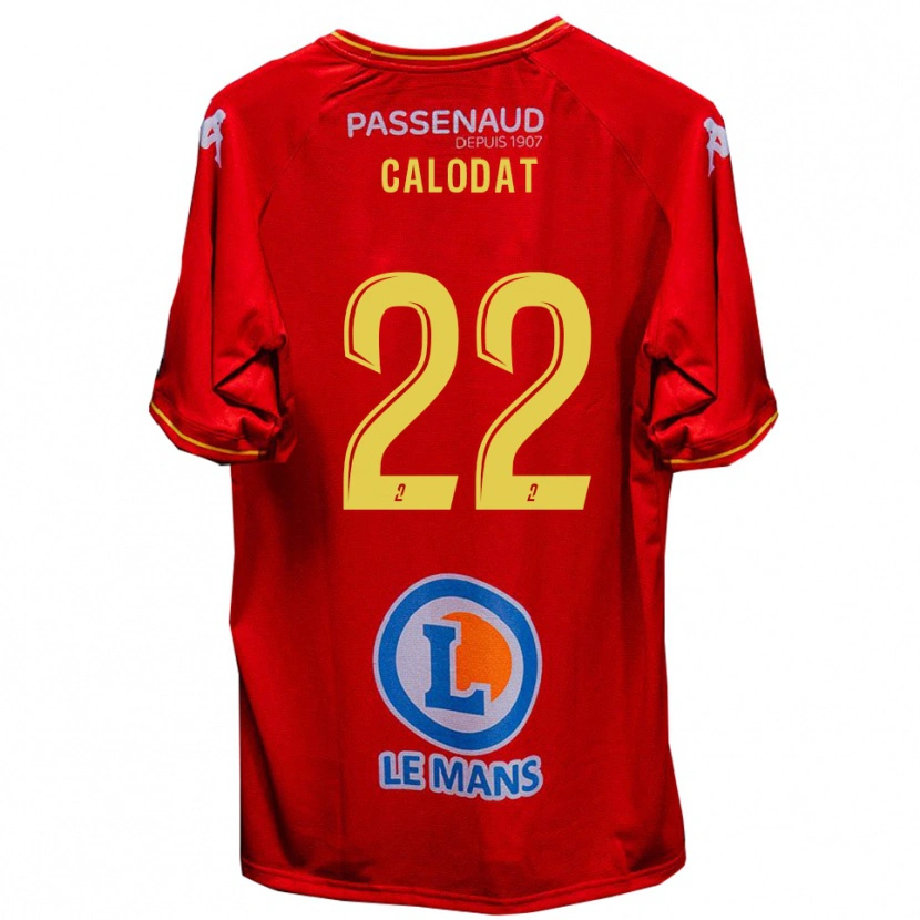 Danxen Niño Camiseta Lucas Calodat #22 Rojo Amarillo 1ª Equipación 2025/26 La Camisa México