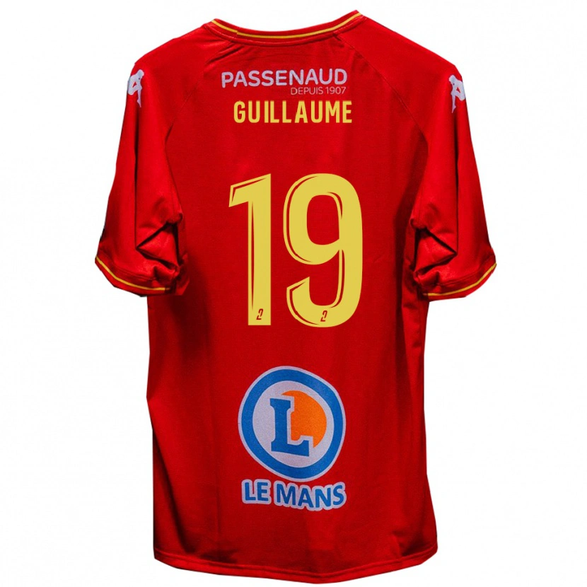 Danxen Niño Camiseta Baptiste Guillaume #19 Rojo Amarillo 1ª Equipación 2025/26 La Camisa México