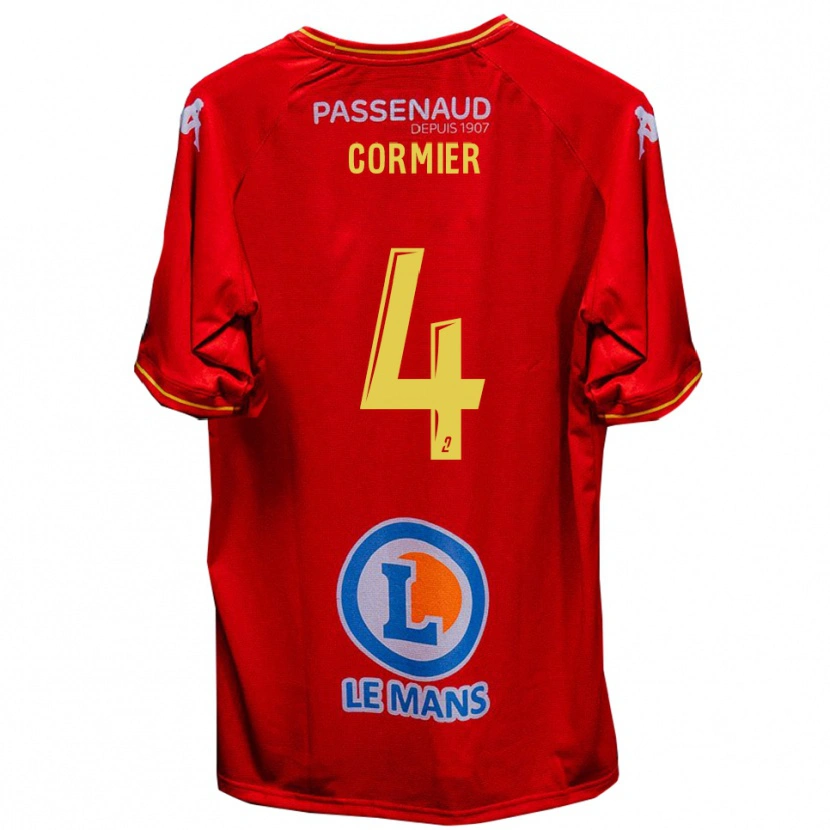 Danxen Niño Camiseta Leny Cormier #4 Rojo Amarillo 1ª Equipación 2025/26 La Camisa México