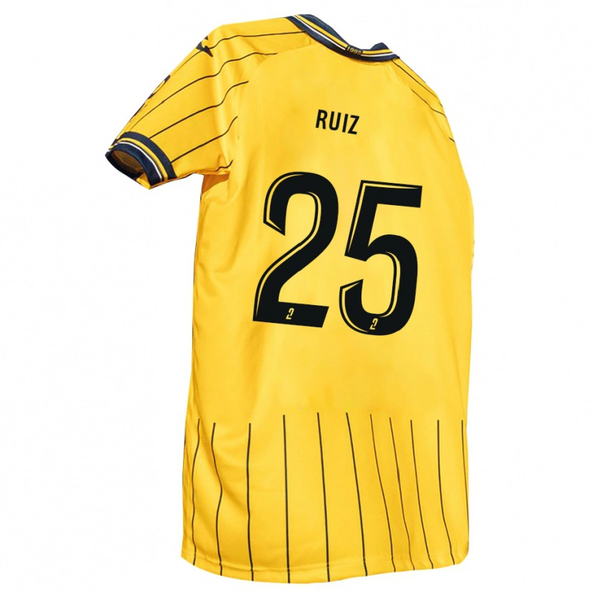 Danxen Niño Camiseta Jean Ruiz #25 Amarillo Azul Marino 1ª Equipación 2025/26 La Camisa México