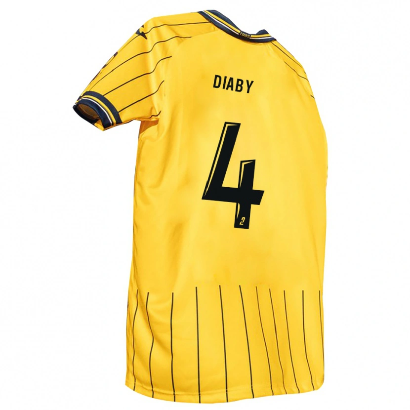 Danxen Niño Camiseta Tidjan Diaby #4 Amarillo Azul Marino 1ª Equipación 2025/26 La Camisa México