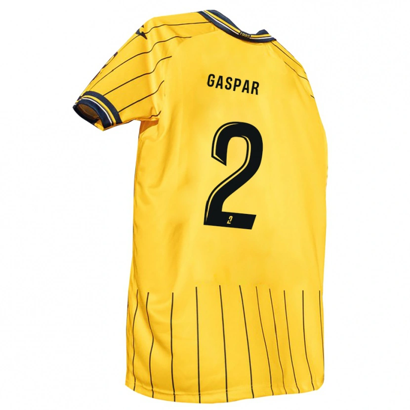 Danxen Niño Camiseta Jarrison Gaspar #2 Amarillo Azul Marino 1ª Equipación 2025/26 La Camisa México