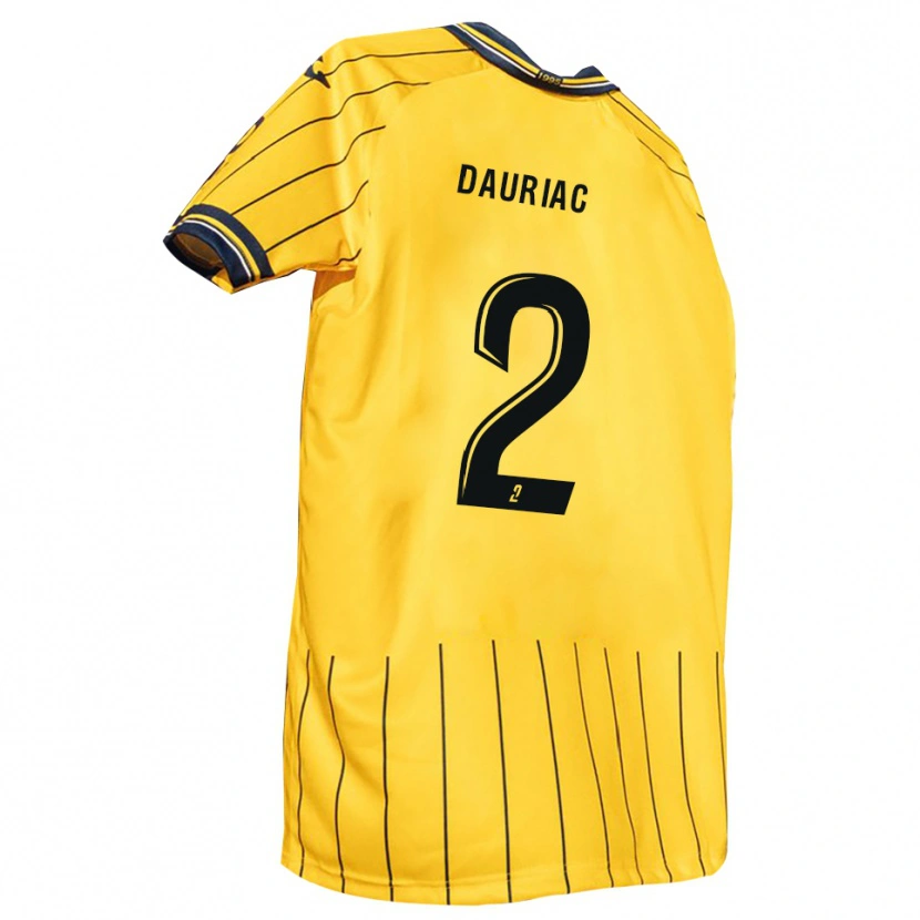 Danxen Niño Camiseta Mathieu Dauriac #2 Amarillo Azul Marino 1ª Equipación 2025/26 La Camisa México