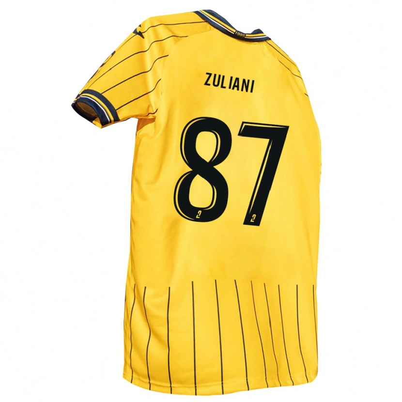 Danxen Niño Camiseta Edhy Zuliani #87 Amarillo Azul Marino 1ª Equipación 2025/26 La Camisa México