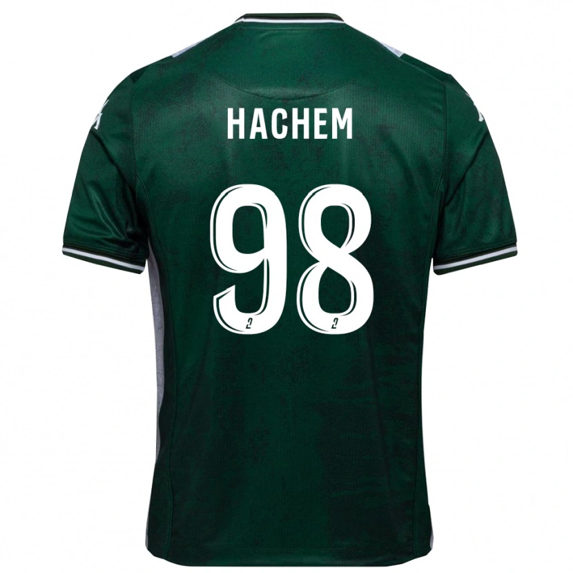 Danxen Niño Camiseta Ryad Hachem #98 Verde Blanco 1ª Equipación 2025/26 La Camisa México