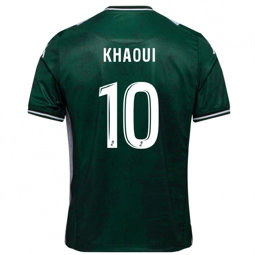 Danxen Niño Camiseta Saîf-Eddine Khaoui #10 Verde Blanco 1ª Equipación 2025/26 La Camisa México