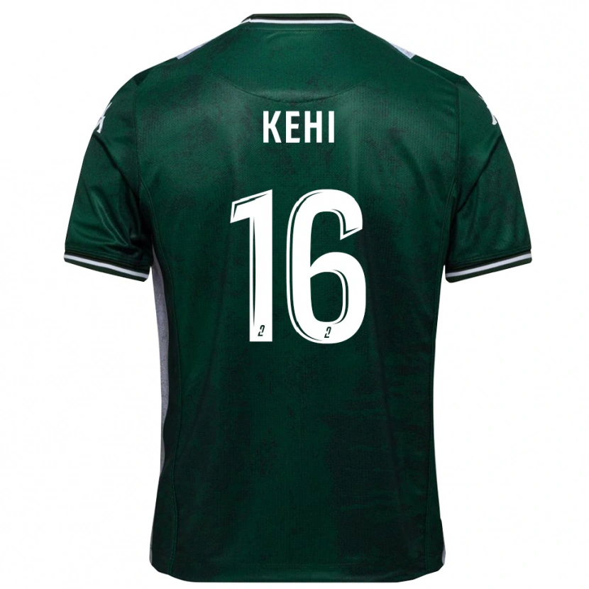 Danxen Niño Camiseta Marc-Olivier Kehi #16 Verde Blanco 1ª Equipación 2025/26 La Camisa México