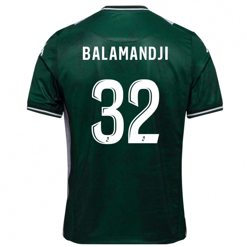 Danxen Niño Camiseta Kossingou Balamandji #32 Verde Blanco 1ª Equipación 2025/26 La Camisa México