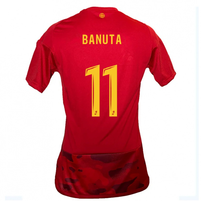 Danxen Niño Camiseta Anna Banuta #11 Rojo Amarillo 1ª Equipación 2025/26 La Camisa México