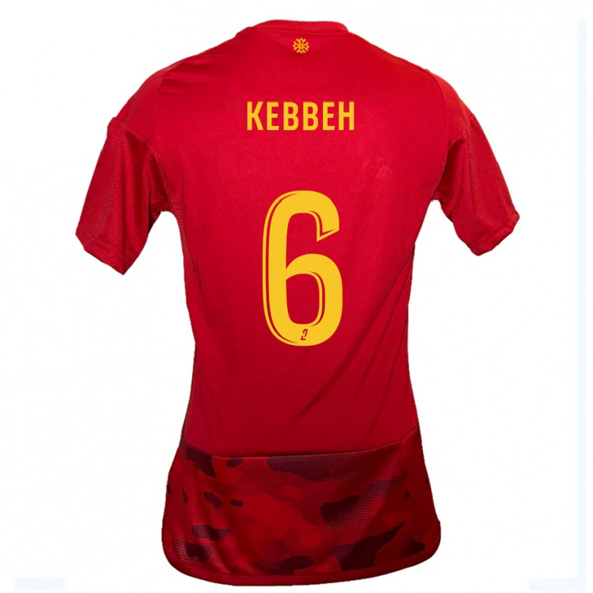 Danxen Niño Camiseta Ali Kebbeh #6 Rojo Amarillo 1ª Equipación 2025/26 La Camisa México