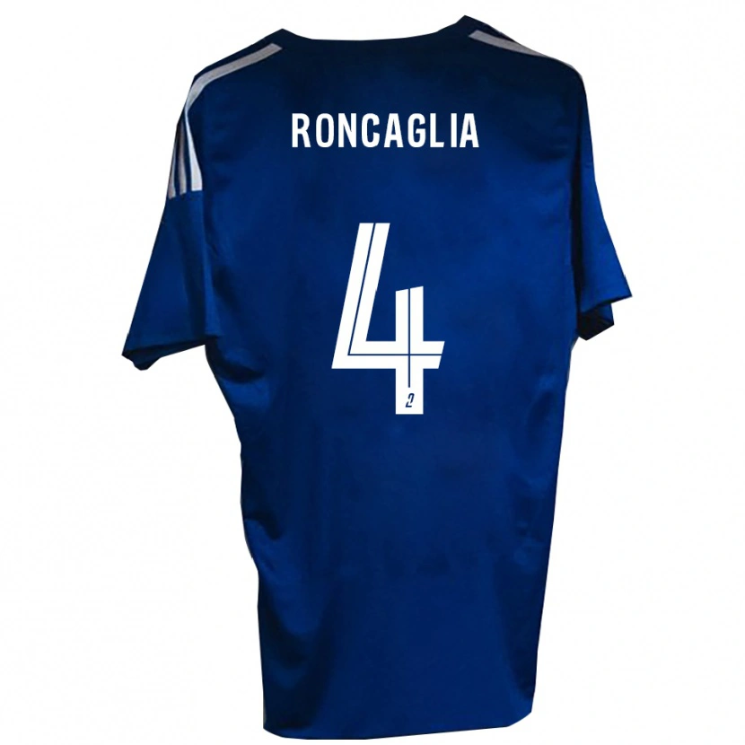 Danxen Niño Camiseta Anthony Roncaglia #4 Azul Blanco 1ª Equipación 2025/26 La Camisa México