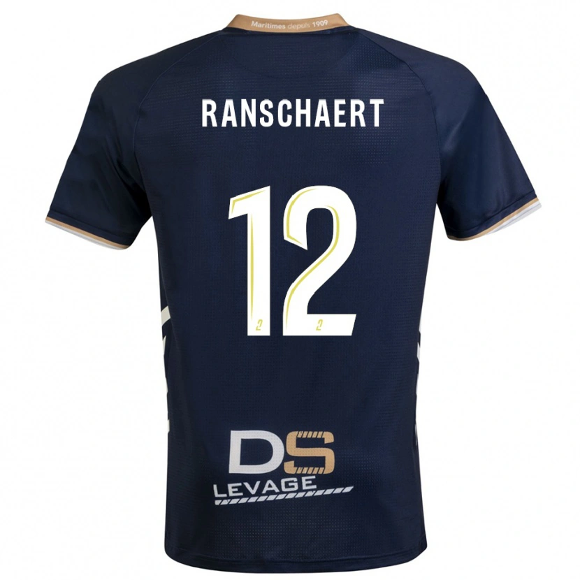 Danxen Niño Camiseta Rafael Ranschaert #12 Azul Marino Oro 1ª Equipación 2025/26 La Camisa México