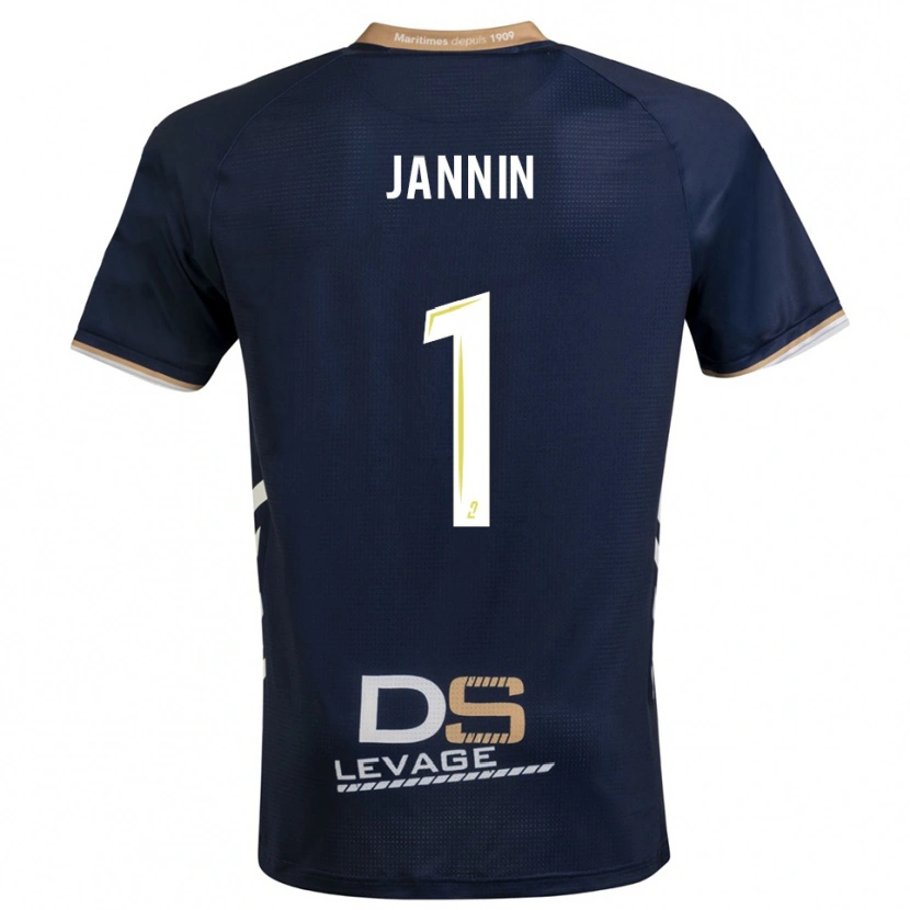 Danxen Niño Camiseta Elouann Jannin #1 Azul Marino Oro 1ª Equipación 2025/26 La Camisa México