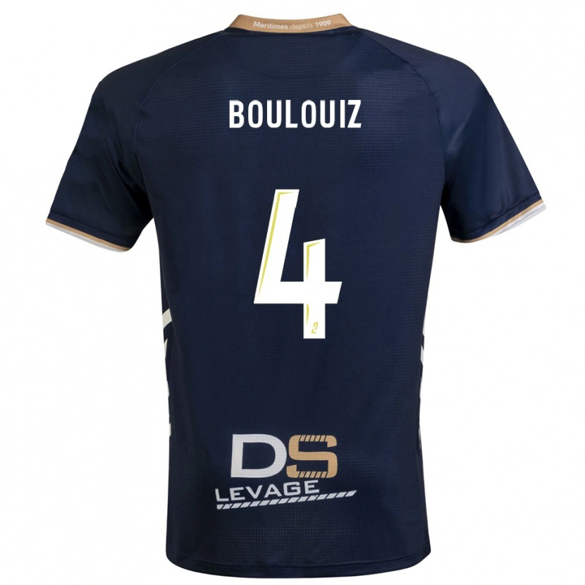 Danxen Niño Camiseta Salim Boulouiz #4 Azul Marino Oro 1ª Equipación 2025/26 La Camisa México