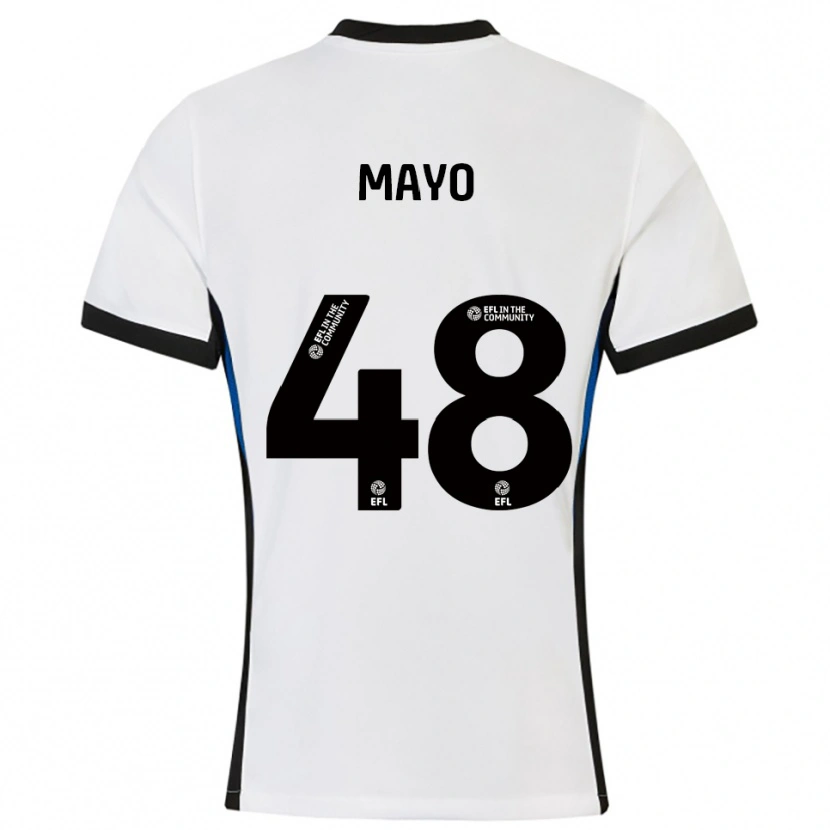 Danxen Niño Camiseta Bradley Mayo #48 Blanco Azul 2ª Equipación 2025/26 La Camisa México