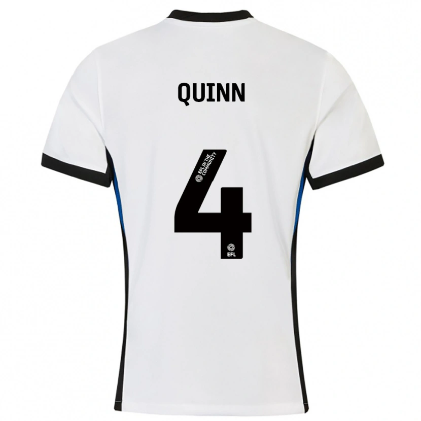 Danxen Niño Camiseta Louise Catherine Quinn #4 Blanco Azul 2ª Equipación 2025/26 La Camisa México