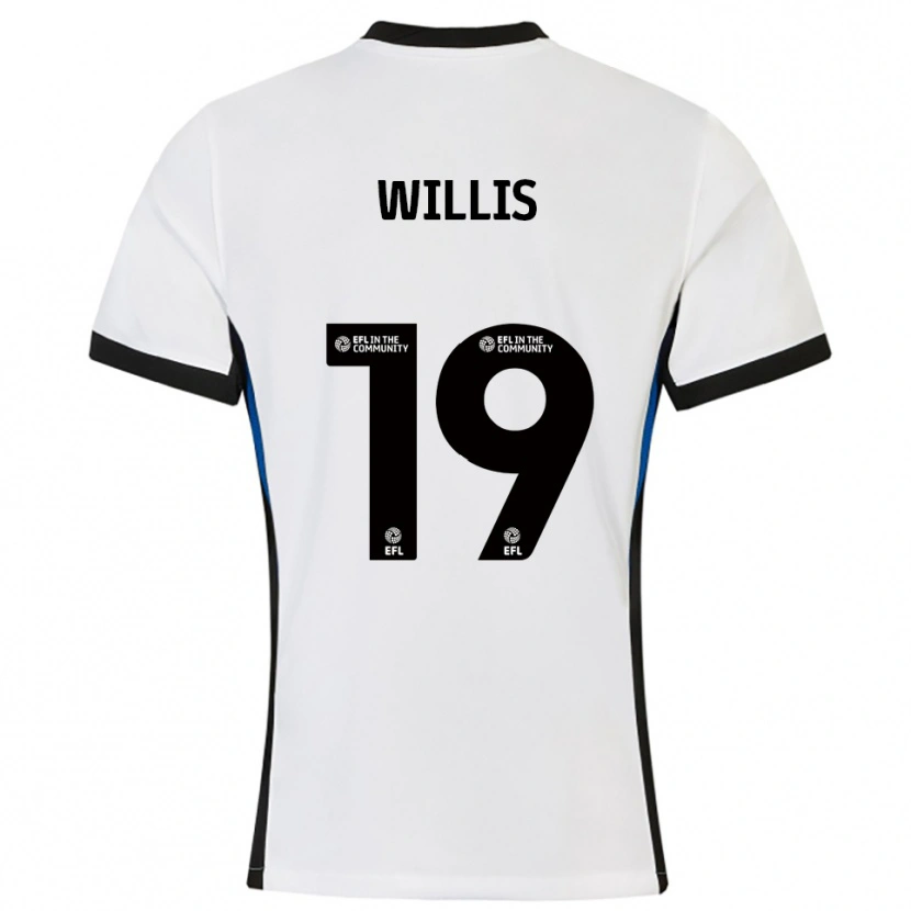 Danxen Niño Camiseta Zach Willis #19 Blanco Azul 2ª Equipación 2025/26 La Camisa México