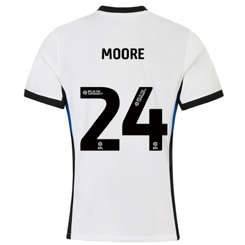 Danxen Niño Camiseta Jade Ellis Moore #24 Blanco Azul 2ª Equipación 2025/26 La Camisa México