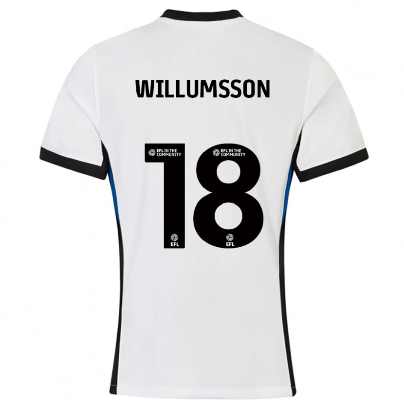 Danxen Niño Camiseta Willum Thór Willumsson #18 Blanco Azul 2ª Equipación 2025/26 La Camisa México