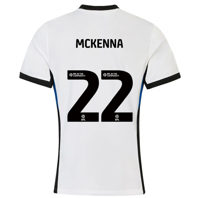 Danxen Niño Camiseta Rebecca Mckenna #22 Blanco Azul 2ª Equipación 2025/26 La Camisa México