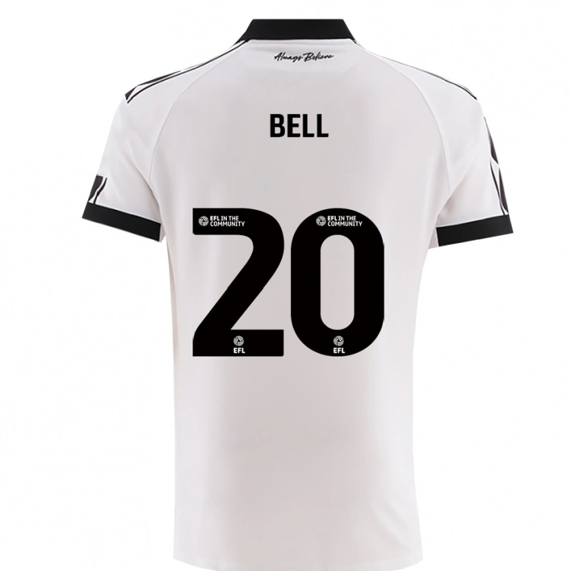 Danxen Niño Camiseta Sam Bell #20 Blanco Negro 2ª Equipación 2025/26 La Camisa México