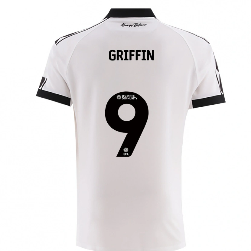 Danxen Niño Camiseta Jack Griffin #9 Blanco Negro 2ª Equipación 2025/26 La Camisa México