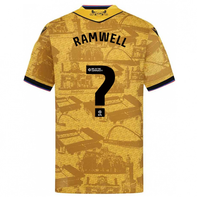 Danxen Niño Camiseta Teddy Ramwell #0 Oro Negro 2ª Equipación 2025/26 La Camisa México