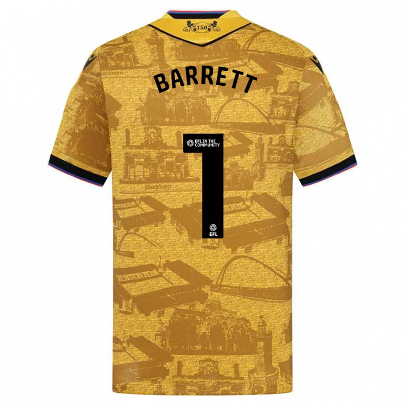 Danxen Niño Camiseta Jack Barrett #1 Oro Negro 2ª Equipación 2025/26 La Camisa México