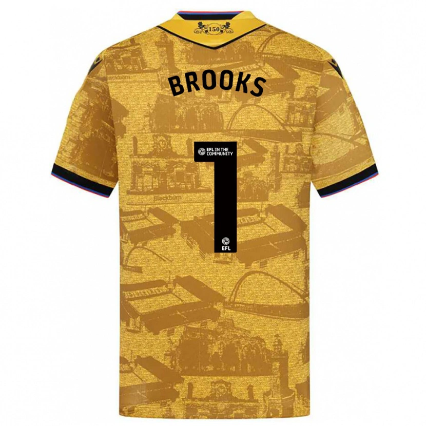 Danxen Niño Camiseta Alexandra Brooks #1 Oro Negro 2ª Equipación 2025/26 La Camisa México