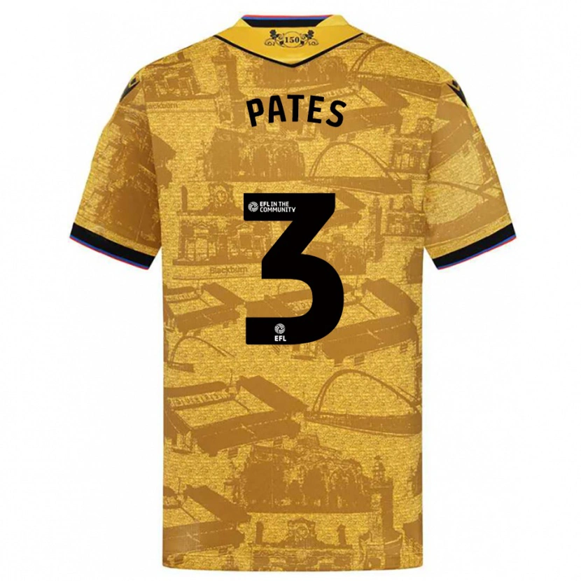 Danxen Niño Camiseta Harvey Pates #3 Oro Negro 2ª Equipación 2025/26 La Camisa México