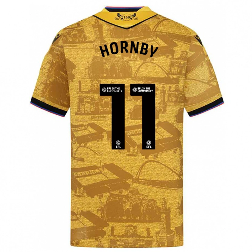 Danxen Niño Camiseta Megan Hornby #11 Oro Negro 2ª Equipación 2025/26 La Camisa México